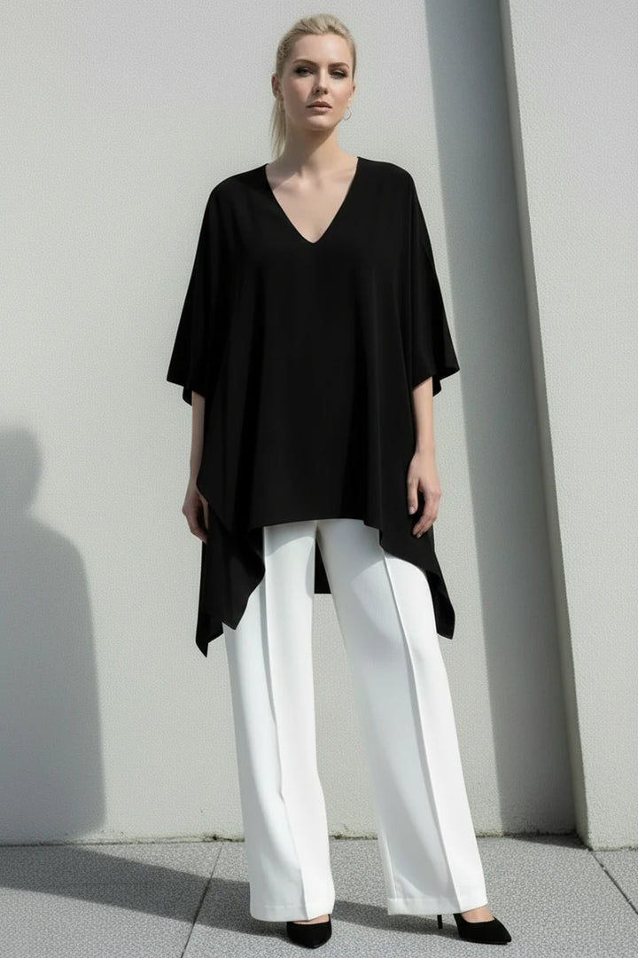 Irregular Black T-shirts Casual Loose Women's